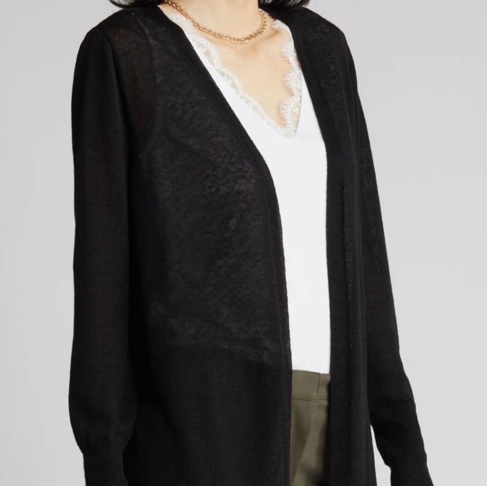 Halogen Women's Black Cardigan Sweater, Size Small